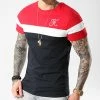 Offres 🔥 Tee 👚 Shirt Tricolore Avec Broderie 008 Bleu Marine Blanc Rouge de Final Club 🛒