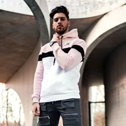 Promo 👏 Sweat Capuche Tricolore Avec Broderie 035 Blanc Noir Rose de Final Club ⭐ -Final Club Soldes final club 127957 FINAL 035 TPDT 20191202T152831 06