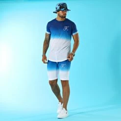 Meilleur prix 😉 Tee 👕 Shirt Oversize Dégradé Avec Broderie 015 Bleu Et Blanc de Final Club 👏 -Final Club Soldes final club 137057 FINAL 015 TPDT 20210512T094425 06