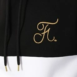 Acheter ⭐ Sweat Capuche Gold Label Bicolore Avec Broderie Or 109 Noir Blanc de Final Club 🤩 -Final Club Soldes final club 158643 FINAL 109 20190104T122536 03