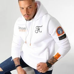 Acheter 😀 Sweat Capuche Space Exploration Avec Patchs Et Broderie 250 Blanc de Final Club 😍 -Final Club Soldes final club 185754 FINAL 250 20190618T120058 05