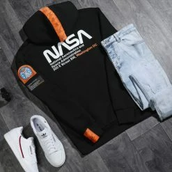 Meilleure vente 😉 Sweat Capuche Space Exploration Avec Patchs Et Broderie 287 Noir de Final Club ✔️ -Final Club Soldes final club 196257 FINAL 287 20191022T104601 05