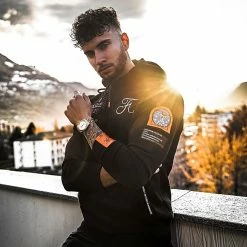 Meilleure vente 😉 Sweat Capuche Space Exploration Avec Patchs Et Broderie 287 Noir de Final Club ✔️ -Final Club Soldes final club 196257 FINAL 287 20191216T142127 08