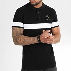 Meilleure affaire ✨ Polo Gold Edition Tricolore Avec Broderie Or 307 Noir de Final Club 👍 -Final Club Soldes final club 199065 FINAL 307 20191120T144832 03