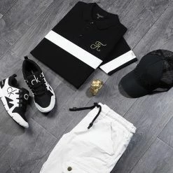 Meilleure affaire ✨ Polo Gold Edition Tricolore Avec Broderie Or 307 Noir de Final Club 👍 -Final Club Soldes final club 199065 FINAL 307 20191122T113447 05