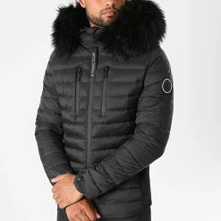 Bon marché 🌟 Doudoune Capuche Premium Tech Fourrure Noir de Final Club ⭐ -Final Club Soldes final club 219837 FINAL DOUDOUNE TECH FUR NOIR 20200909T140445 03