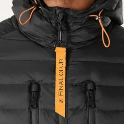Offres 🔔 Doudoune Capuche Premium Tech Noir Orange de Final Club 😀 -Final Club Soldes final club 219838 FINAL DOUDOUNE TECH NOIRORANGE 20200909T140503 02
