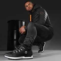 Offres 🔔 Doudoune Capuche Premium Tech Noir Orange de Final Club 😀 -Final Club Soldes final club 219838 FINAL DOUDOUNE TECH NOIRORANGE 20201207T113450 05