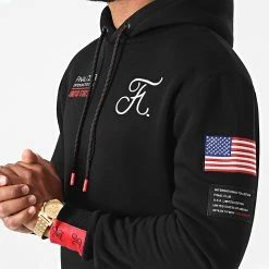 Vente flash 🛒 Sweat Capuche Capsule USA Avec Patchs Et Broderie 365 Noir de Final Club 💯 -Final Club Soldes final club 223057 FINAL 365 20200811T155813 03