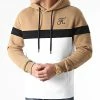 Offres ⭐ Sweat Capuche Tricolore Avec Broderie 443 Blanc Noir Camel de Final Club 👏