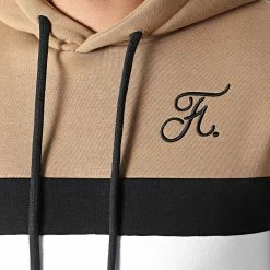 Offres ⭐ Sweat Capuche Tricolore Avec Broderie 443 Blanc Noir Camel de Final Club 👏 -Final Club Soldes final club 236898 FINAL 443 20201210T152724 02