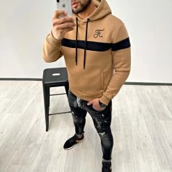 Bon marché 🧨 Sweat Capuche Bicolore Avec Broderie 445 Noir Camel de Final Club ⌛ -Final Club Soldes final club 246269 FINAL 445 20210303T082316 05