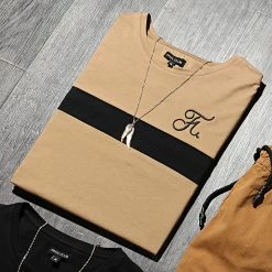 Bon marché 🔥 Tee 👕 Shirt Bicolore Avec Broderie 441 Noir Camel de Final Club ✨ -Final Club Soldes final club 246270 FINAL 441 20210201T073555 04