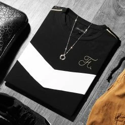 Acheter 🎉 Tee 👕 Shirt Retro Bicolore Gold Edition 482 Noir Blanc de Final Club 💯 -Final Club Soldes final club 246272 FINAL 482 20210216T134235 04