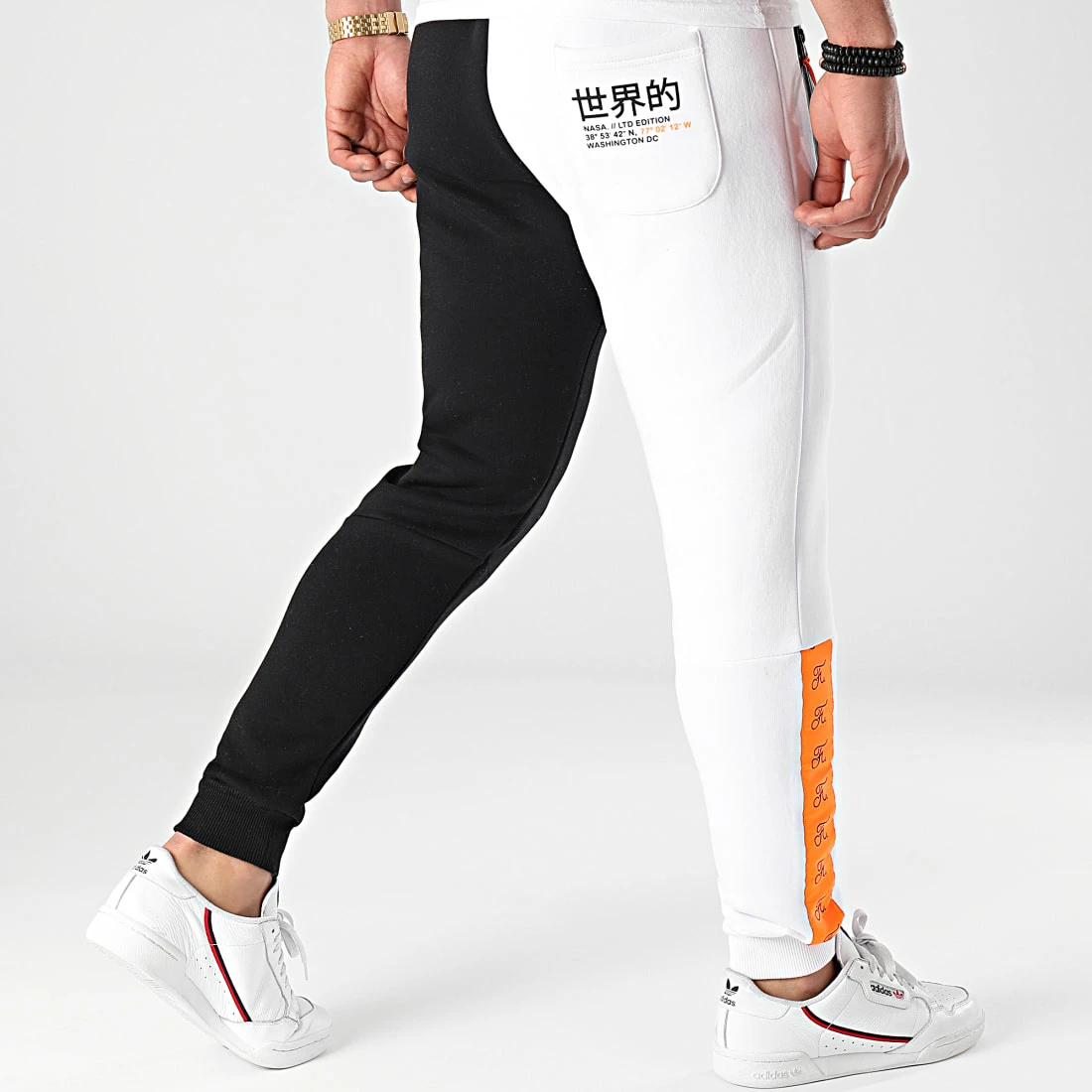 Coupon 🔔 Pantalon Jogging Half Limited Edition Noir Blanc Détails Orange Fluo de Final Club 🥰 6 Coupon 🔔 Pantalon Jogging Half Limited Edition Noir Blanc Détails Orange Fluo de Final Club 🥰 – Image 4