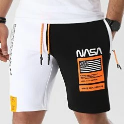 Acheter 🔔 Short Jogging Half Limited Edition Noir Blanc Détails Orange Fluo de Final Club 👏