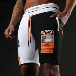 Acheter 🔔 Short Jogging Half Limited Edition Noir Blanc Détails Orange Fluo de Final Club 👏 -Final Club Soldes final club 251965 FINAL 565 20210408T153222 06