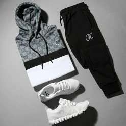 Meilleur prix ⌛ Ensemble de Survetement Damier Tricolore Avec Broderie 590 Blanc Gris Noir de Final Club ✨ -Final Club Soldes final club 260061 FINAL 590 20210603T141639 06