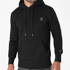 Meilleure vente ⭐ Sweat Capuche Premium Avec Broderie 621 Noir Doré de Final Club 🔔