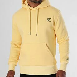 Top 10 🔥 Sweat Capuche Premium Avec Broderie 623 Jaune Pastel de Final Club 🔥