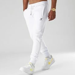 Meilleure vente 😉 Pantalon Jogging Premium Avec Broderie 650 Blanc de Final Club 👏 -Final Club Soldes final club 263337 FINAL 650 20210615T075828 03