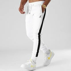 Promo 💯 Pantalon Jogging Premium A Bande 658 Blanc de Final Club ✔️ -Final Club Soldes final club 263346 FINAL 658 20210615T121125 03