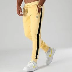 Vente flash 😍 Pantalon Jogging Premium Avec Bande 663 Jaune Pastel de Final Club 🔥 -Final Club Soldes final club 263349 FINAL 663 20210615T080204 03