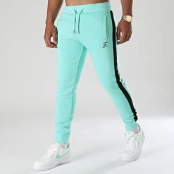 De gros 🧨 Pantalon Jogging Premium A Bande 665 Bleu Pastel de Final Club ⌛