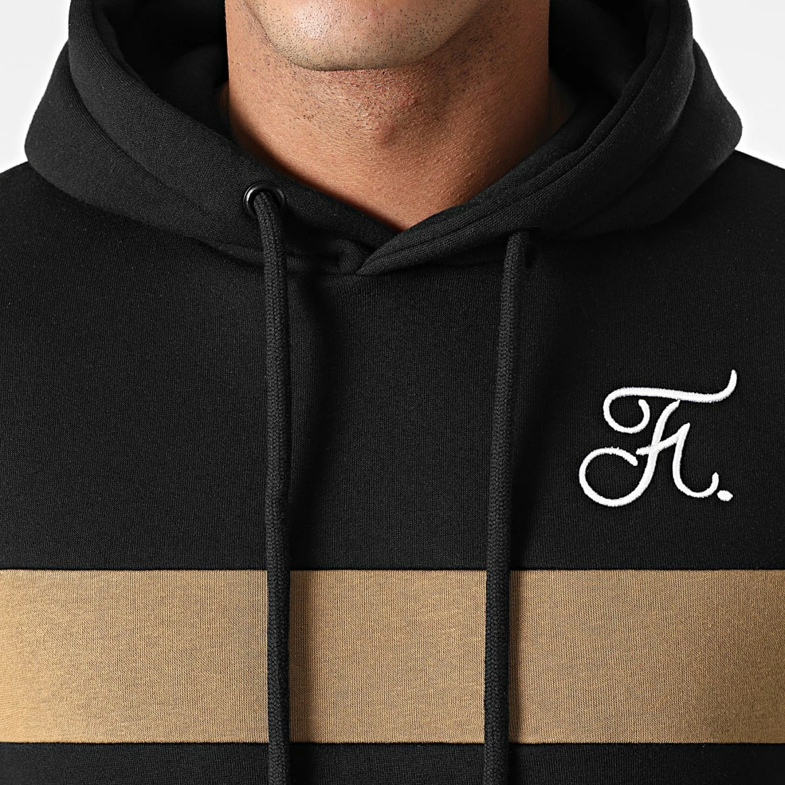 Bon marché ⌛ Sweat Capuche Bicolore Avec Broderie 446 Noir Camel de Final Club ⭐ 4 Bon marché ⌛ Sweat Capuche Bicolore Avec Broderie 446 Noir Camel de Final Club ⭐ – Image 2