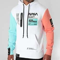 Meilleure vente 😀 Sweat Capuche Nasa Space Limited Edition Pastel 705 Blanc de Final Club 👍