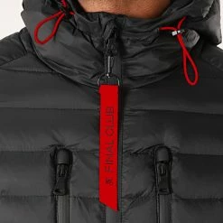 Le moins cher 👏 Doudoune Capuche Premium Tech Noir Rouge de Final Club ⭐ -Final Club Soldes final club 269499 FAB FINAL 1150510 0010 20211027T120110 03