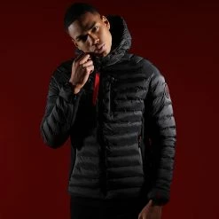 Le moins cher 👏 Doudoune Capuche Premium Tech Noir Rouge de Final Club ⭐ -Final Club Soldes final club 269499 FAB FINAL 1150510 0010 20211129T144558 06