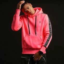 Offres ❤️ Sweat Capuche Premium A Bandes 725 Rose Fluo de Final Club ✨ -Final Club Soldes final club 280363 FINAL 725 20211027T111103 03