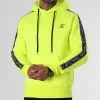 Promo 😀 Sweat Capuche Premium A Bandes 726 Jaune Fluo de Final Club 🛒 -Final Club Soldes final club 280364 FINAL 726 20211022T152925 01