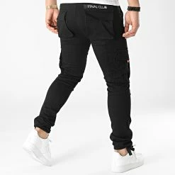 Remise 🔥 Pantalon Cargo Skinny Fit 718 Noir de Final Club 🛒 -Final Club Soldes final club 287221 FAB FINAL 718 20220204T084917 05