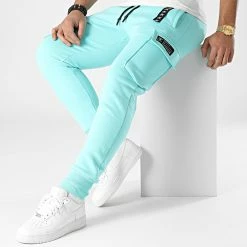 Promo 😍 Pantalon Jogging Cargo Premium Fit 822 Bleu Pastel de Final Club 🎁 -Final Club Soldes final club 287859 FINAL 822 20211209T145131 04