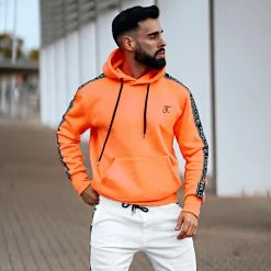 Meilleure affaire ⌛ Sweat Capuche Premium A Bandes 728 Orange Fluo de Final Club ❤️ -Final Club Soldes final club 291128 FINAL 728 20220224T083835 05