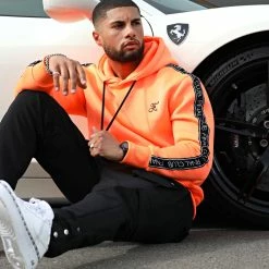 Meilleure affaire ⌛ Sweat Capuche Premium A Bandes 728 Orange Fluo de Final Club ❤️ -Final Club Soldes final club 291128 FINAL 728 20220412T084938 05