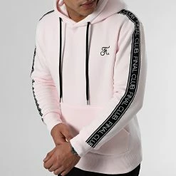 Meilleure affaire 😀 Sweat Capuche Premium A Bandes 833 Rose Pale de Final Club ✨