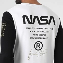 Meilleure affaire 🧨 Sweat Crewneck Nasa Final Edition 844 Noir Blanc Détails Or de Final Club 🥰 -Final Club Soldes final club 292112 FINAL 844 20220218T142337 04