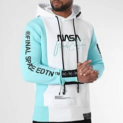 De gros 🧨 Sweat Capuche NASA Final Edition 846 Blanc Bleu Pastel de Final Club 😍 -Final Club Soldes final club 292340 FINAL 846 20220218T142410 03