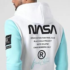 De gros 🧨 Sweat Capuche NASA Final Edition 846 Blanc Bleu Pastel de Final Club 😍 -Final Club Soldes final club 292340 FINAL 846 20220218T142411 04