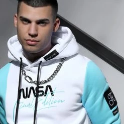 De gros 🧨 Sweat Capuche NASA Final Edition 846 Blanc Bleu Pastel de Final Club 😍 -Final Club Soldes final club 292340 FINAL 846 20220309T100949 06