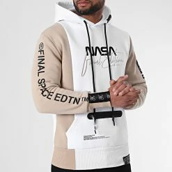 Meilleur prix 🛒 Sweat Capuche Nasa Final Edition 847 Blanc Beige de Final Club 😀 -Final Club Soldes final club 292341 FINAL 847 20220218T143444 03