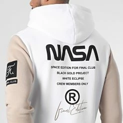 Meilleur prix 🛒 Sweat Capuche Nasa Final Edition 847 Blanc Beige de Final Club 😀 -Final Club Soldes final club 292341 FINAL 847 20220218T143445 04