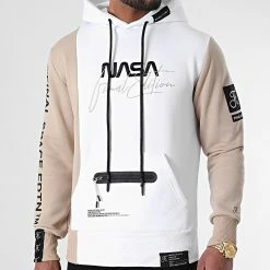 Meilleur prix 🛒 Sweat Capuche Nasa Final Edition 847 Blanc Beige de Final Club 😀