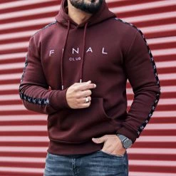 Meilleur prix 🎁 Sweat Capuche A Bandes Avec Broderie 855 Bordeaux de Final Club 🥰 -Final Club Soldes final club 293780 FINAL 855 20220427T084800 05