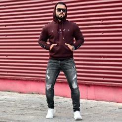 Meilleur prix 🎁 Sweat Capuche A Bandes Avec Broderie 855 Bordeaux de Final Club 🥰 -Final Club Soldes final club 293780 FINAL 855 20220427T084801 06