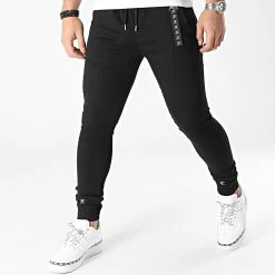 Vente flash 🔔 Jogger Pant Premium Skinny Fit 826 Noir de Final Club 🎁