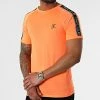 Remise ✔️ Tee 👚 Shirt Slim Fit Avec Bandes Et Broderie 732 Orange Fluo de Final Club 🌟